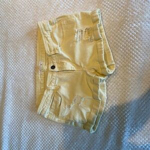 Forever 21 Yellow Denim Shorts